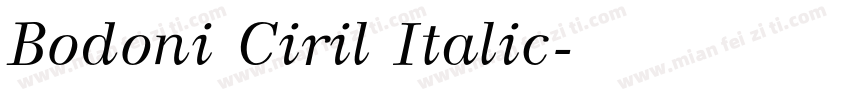 Bodoni Ciril Italic字体转换